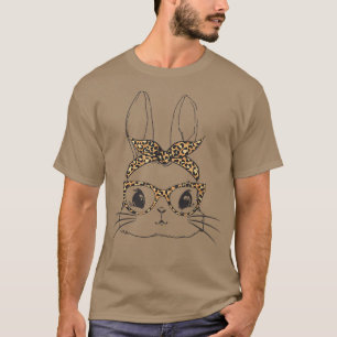 Niedliche Bunny Rabbit Face Leopard Druckbrille Ea T-Shirt