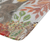 Niedliche Bunny Rabbit Herbst Herbst Leaves Rustik Schneidebrett (Ecke)