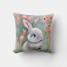 Niedliche Bunny Rabbit Pastel Wasserfarbe Frühling