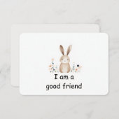 Niedliche Bunny Rabbit Woodland Animal Affirmation Einladung (Vorne/Hinten)