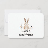 Niedliche Bunny Rabbit Woodland Animal Affirmation