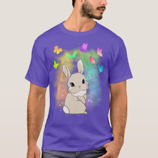 Niedliche Bunny Rabbit Zauberstaub-Farben und Butt T-Shirt