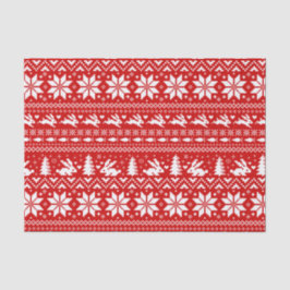 Niedliche Bunny Rabbits Red Holiday Patten Weihnac Seidenpapier