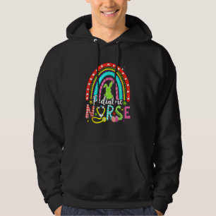 Niedliche Bunny Rainbow Pädiatrische Krankenschwes Hoodie