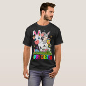 Niedliche Bunny Riding Kuh Ostern Ei Niedlich Kani T-Shirt (Vorne ganz)
