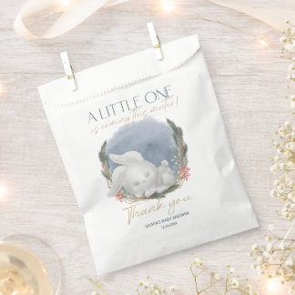 Niedliche Bunny Snowly Winter Baby Dusche Geschenktütchen