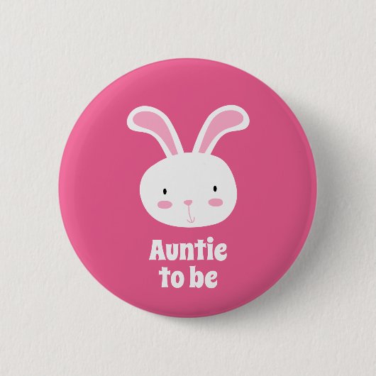 Niedliche Bunny Tanttie Button (Vorderseite)