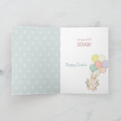 Niedliche Bunny und Balloons Osterkarte Karte (Innenseite)