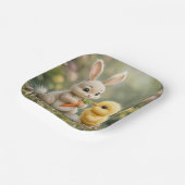 Niedliche Bunny und Chick Oaster Szene Pappteller (Gewinkelt)