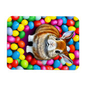 Niedliche Bunny und Jellybeans Magnet (Horizontal)