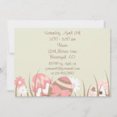 Niedliche Bunny und Ostereier Geburtstag Einladung (Rückseite)