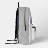 NIEDLICHE BUNNY VIOLET BLUME GRAU WHITE INDIVIDUEL BEDRUCKTER RUCKSACK