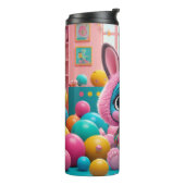 Niedliche Bunny Water Flasche - Adable Blue Rabbit (Nach links gedreht)