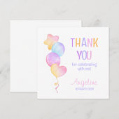 Niedliche bunt Balloon Kindergeburtstag Vielen Dan Dankeskarte (Vorne/Hinten)