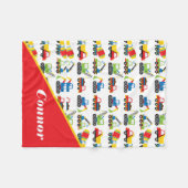 Niedliche bunt gebaute Spielzeugwagen Fleecedecke (Vorderseite (Horizontal))