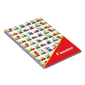 Niedliche bunt gebaute Spielzeugwagen Notizblock (Rechte Seite)