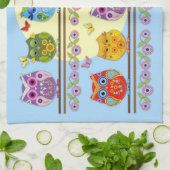 Niedliche bunt geblümte Sommeraugen Geschirrtuch (Gefaltet)