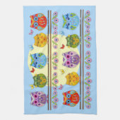 Niedliche bunt geblümte Sommeraugen Geschirrtuch (Vertikal)