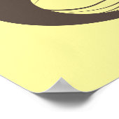 Niedliche, bunt geblümte Vogelplakette Poster (Ecke)