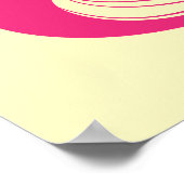 Niedliche, bunt geblümte Vogelplakette Poster (Ecke)