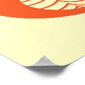 Niedliche, bunt geblümte Vogelplakette Poster (Ecke)