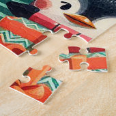 Niedliche bunt gekleidete Pinguine Puzzle (Seite)
