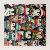 Niedliche bunt gekleidete Pinguine Puzzle (Horizontal)