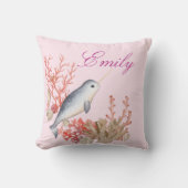 Niedliche bunt Ocean Narwhal Muscheln Kissen (Vorderseite)