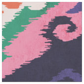 Niedliche bunt rosa-blaue Kat-Stammesmuster Stoff (Nahaufnahme)