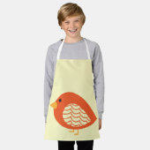 Niedliche, bunt  Vögel Schürze (Getragen)