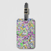 Niedliche, bunte abstrakte Blume Gepäckanhänger (Vorderseite Vertikal)