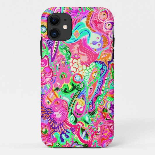 Niedliche bunte, abstrakte Mischmonster Case-Mate iPhone Hülle (Rückseite)