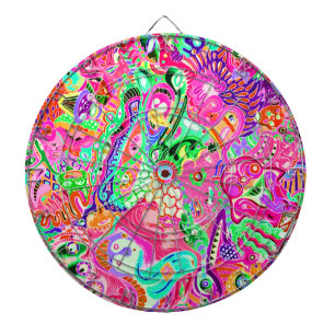 Niedliche bunte, abstrakte Monster Küche toben Dartscheibe