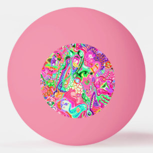 Niedliche bunte, abstrakte Monster Küche toben Tischtennisball