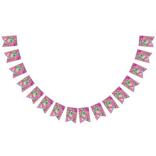 Niedliche bunte, abstrakte Monster Küche toben Wimpelkette (Alle)