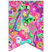 Niedliche bunte, abstrakte Monster Küche toben Wimpelkette (Zweite Fahne)