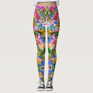 Niedliche bunte abstrakte Paisley-Blume iPad  Leggings