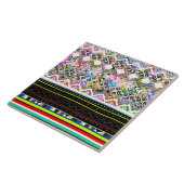 Niedliche bunte Aztec-Stammmuster Fliese (Seite)