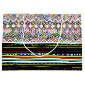 Niedliche bunte Aztec-Stammmuster Große Geschenktüte (Vorderseite)