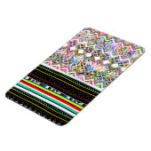 Niedliche bunte Aztec-Stammmuster Magnet (Linke Seite)