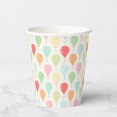 Niedliche Bunte Balloons Kindergeburtstag Party Pappbecher (Rückseite)