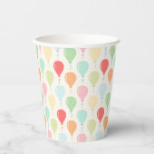 Niedliche Bunte Balloons Kindergeburtstag Party Pappbecher (Vorderseite)