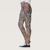 Niedliche bunte Blume Muster Leggings (Links)