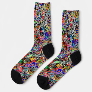 Niedliche bunte Blume Muster Leggings Socken