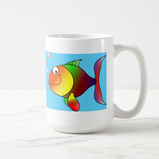 Niedliche bunte Cartoon FISCH-TASSE Kaffeetasse (Rechts)