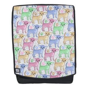 Niedliche bunte Chihuahuas Rucksack