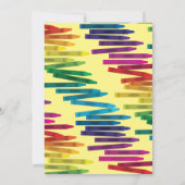 Niedliche Bunte Crayons Kinder 1. Geburtstag Party Einladung (Rückseite)