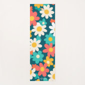 Niedliche bunte Daisy Blume Botanisches Muster gür Yogamatte (Vorderseite)
