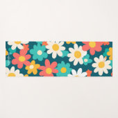 Niedliche bunte Daisy Blume Botanisches Muster gür Yogamatte (Vorderseite (Horizontal))