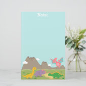Niedliche bunte Dinosaurier für Kinder Briefpapier (Stehend Vorderseite)
